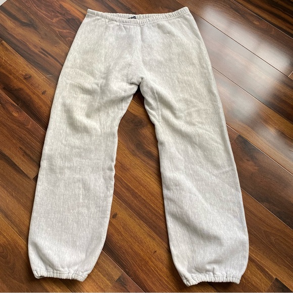 VTG Lands End x Champion Reverse Weave Heavyweight Sweatpants Gray *Stains*
